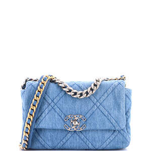 Chanel Medium 19 Flap Bag Quilted Denim